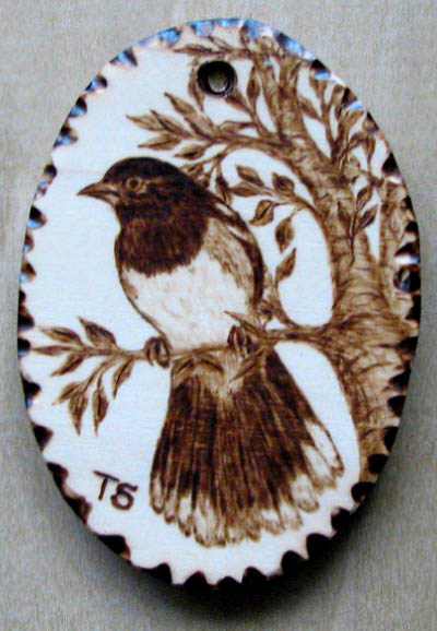 towhee tanja sova pyrography